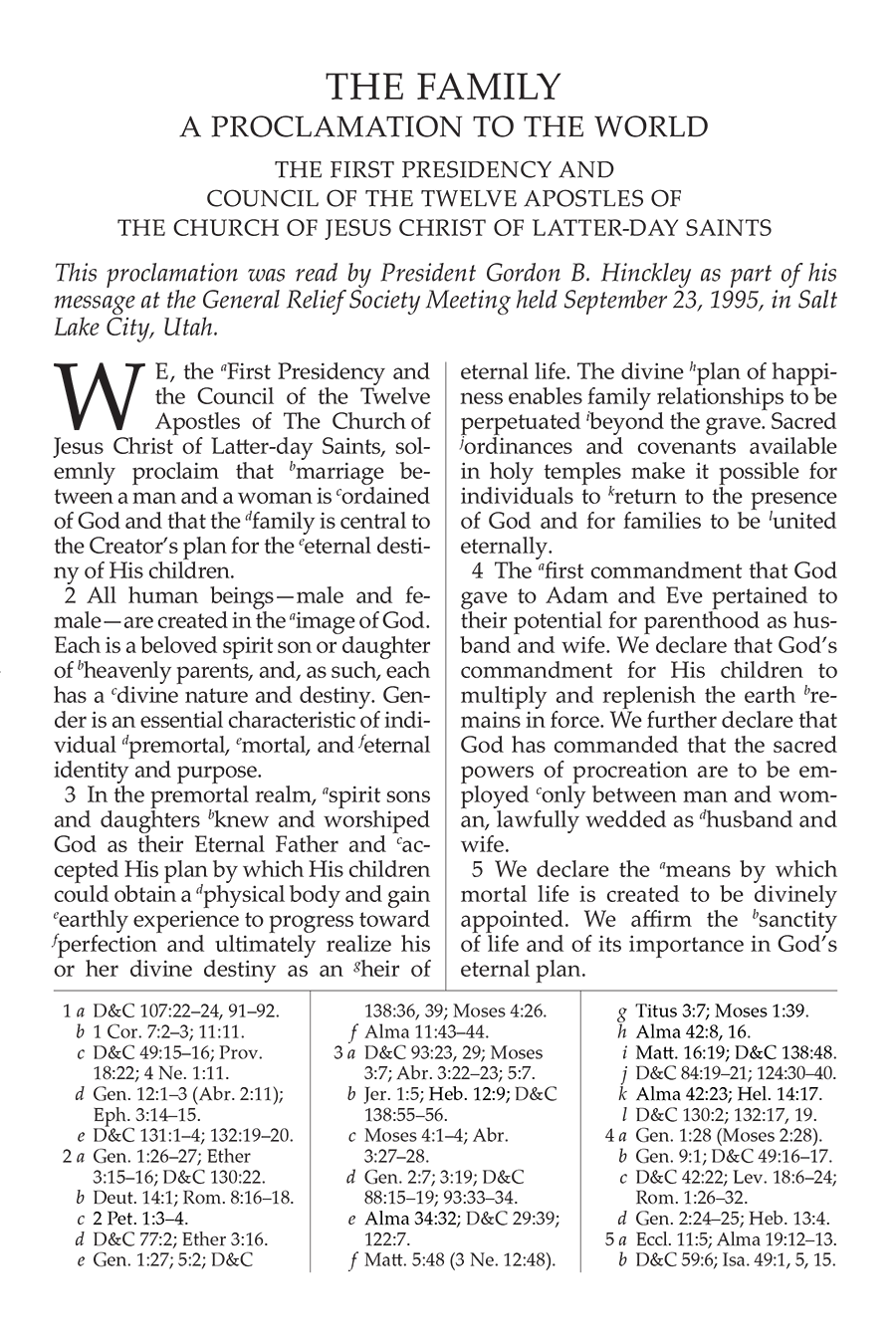 LDS Family Proclamation-printable-multiple Size Included-instant Downloads-black Text-digital Files-lds Art-lds Poster Printables-mormon